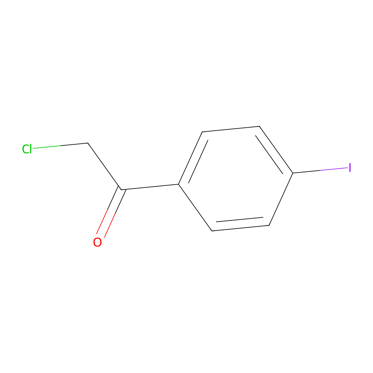 2-Chloro-1-(4-iodophenyl)ethan-1-one molecular structure, CAS 4209-04-5