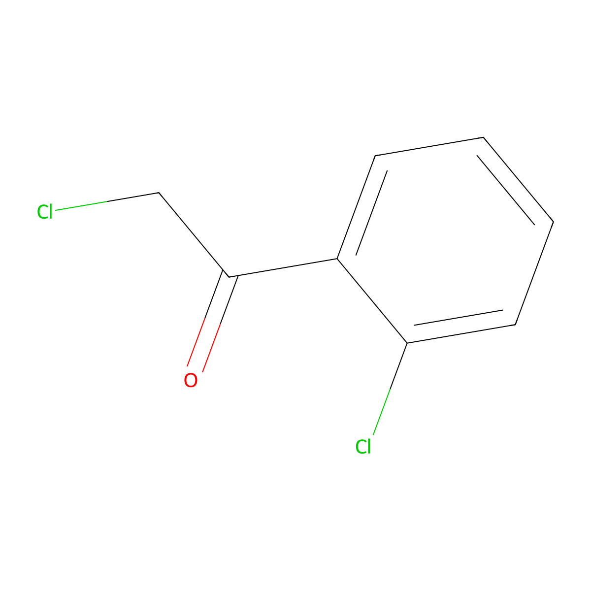 2-Chloro-1-(2-chlorophenyl)ethan-1-one molecular structure, CAS 4209-25-0