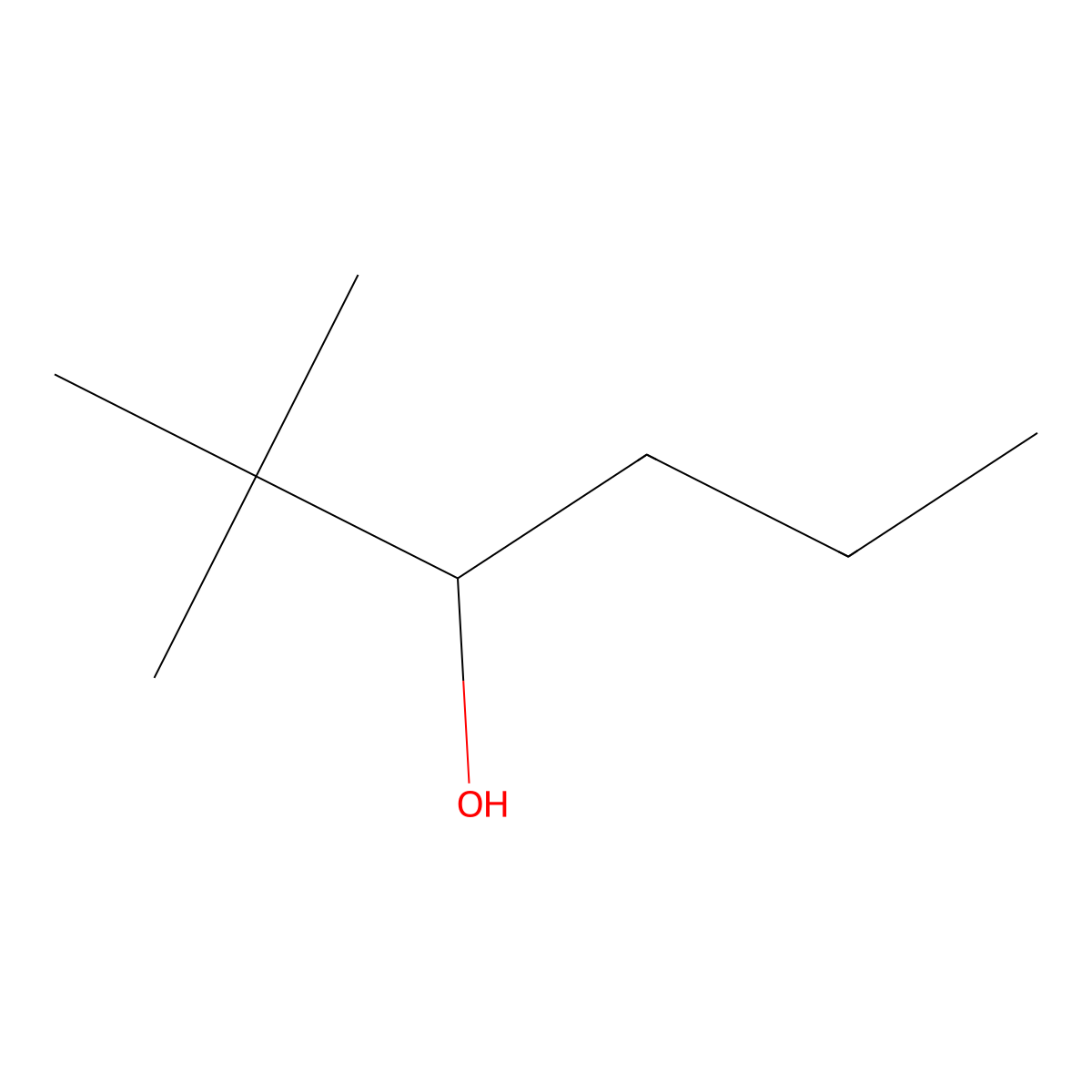 2,2-Dimethylhexan-3-ol molecular structure, CAS 4209-90-9