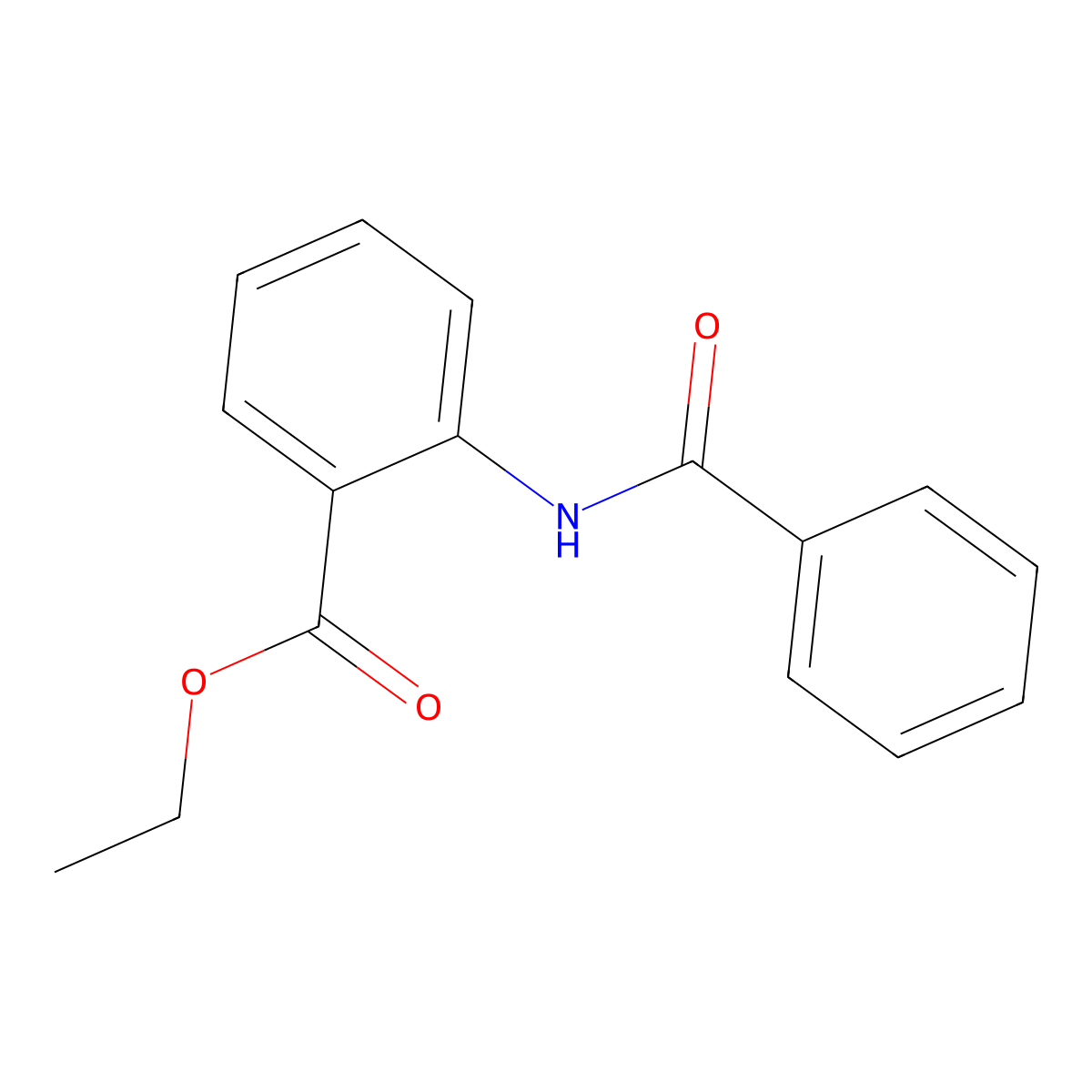 Ethyl 2-benzamidobenzoate molecular structure, CAS 42091-29-2