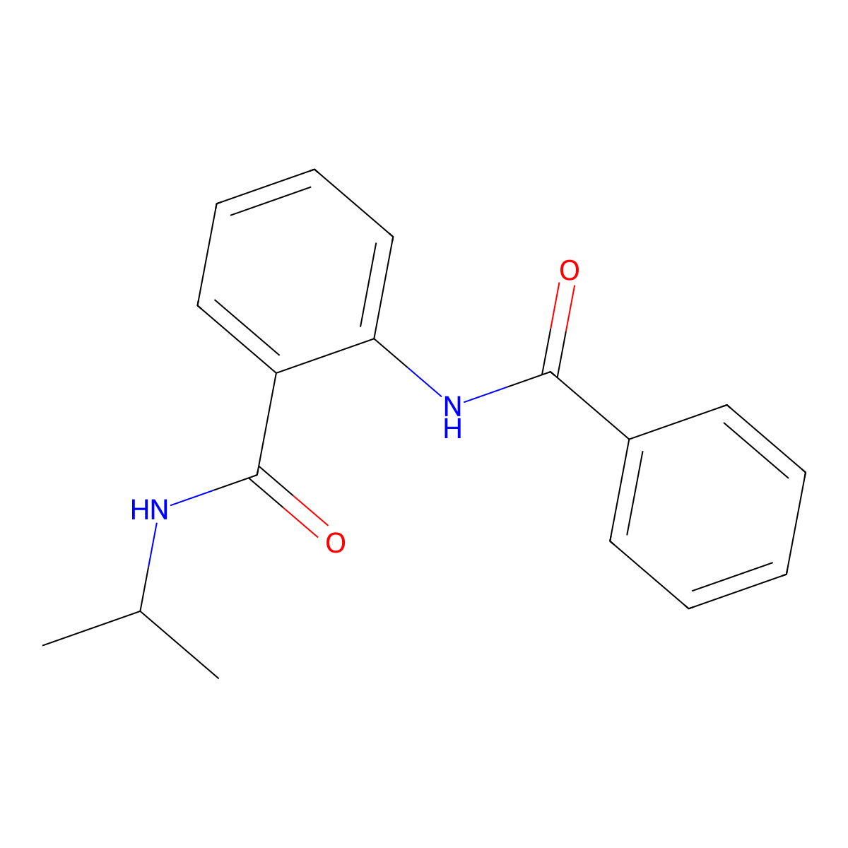 2-benzamido-N-propan-2-ylbenzamide molecular structure, CAS 42091-31-6
