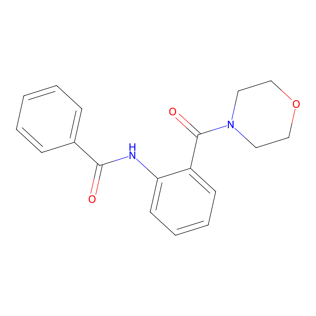 N-[2-(morpholine-4-carbonyl)phenyl]benzamide molecular structure, CAS 42091-35-0
