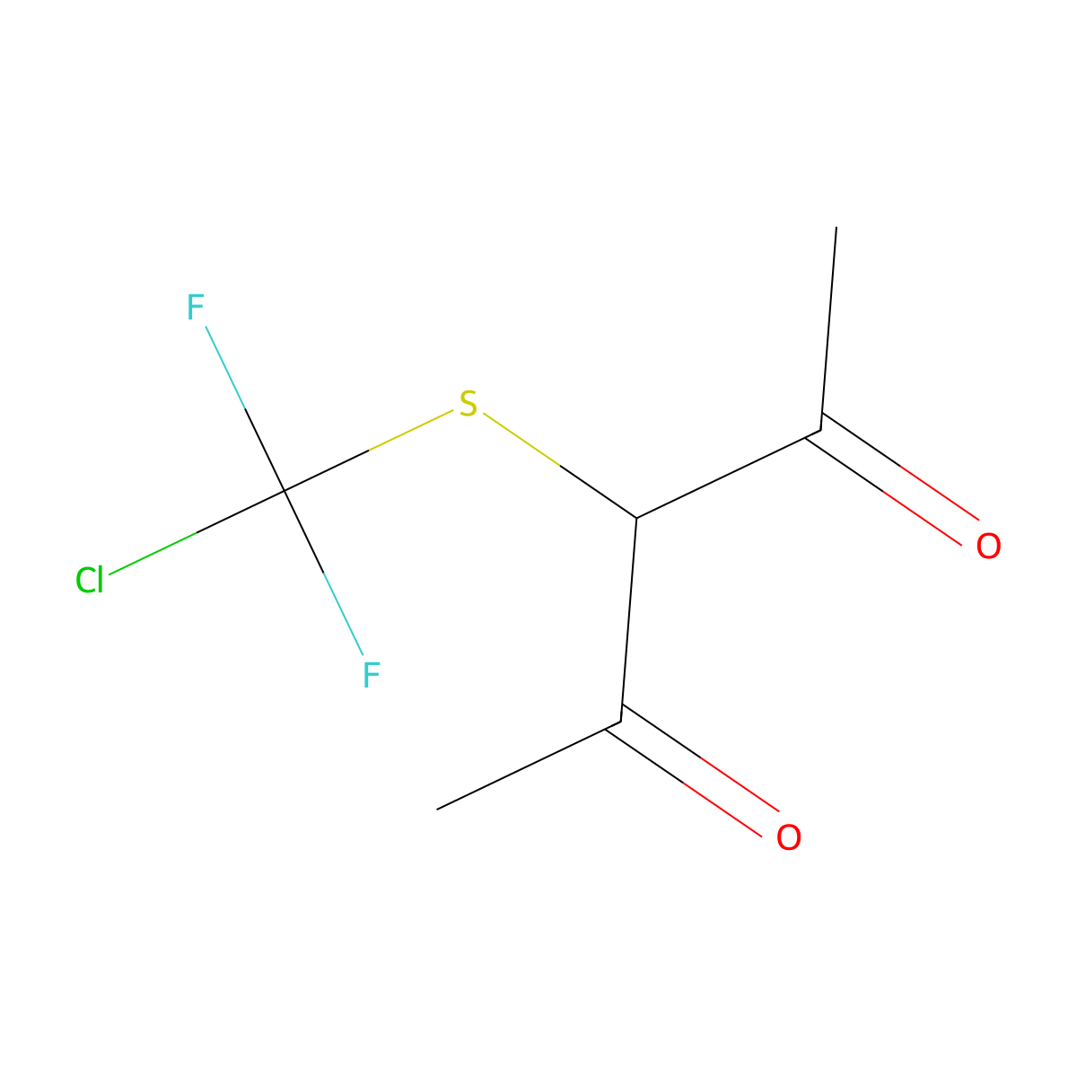 3-(Chlorodifluoromethylthio)pentane-2,4-dione molecular structure, CAS 42092-81-9
