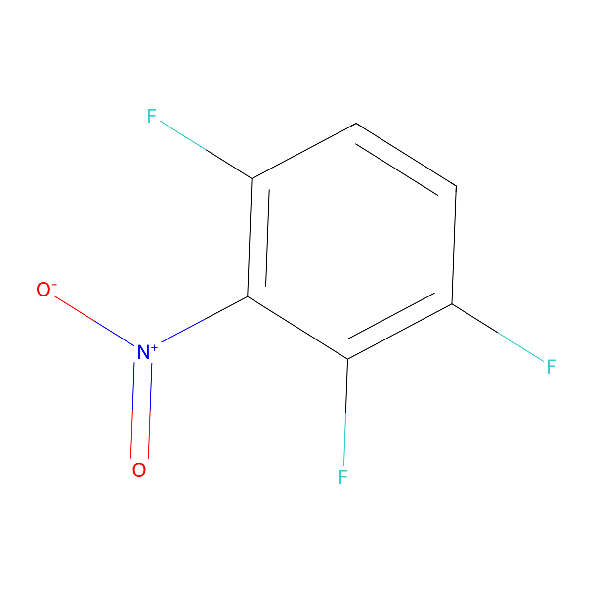 1,2,4-Trifluoro-3-nitrobenzene molecular structure, CAS 42096-74-2