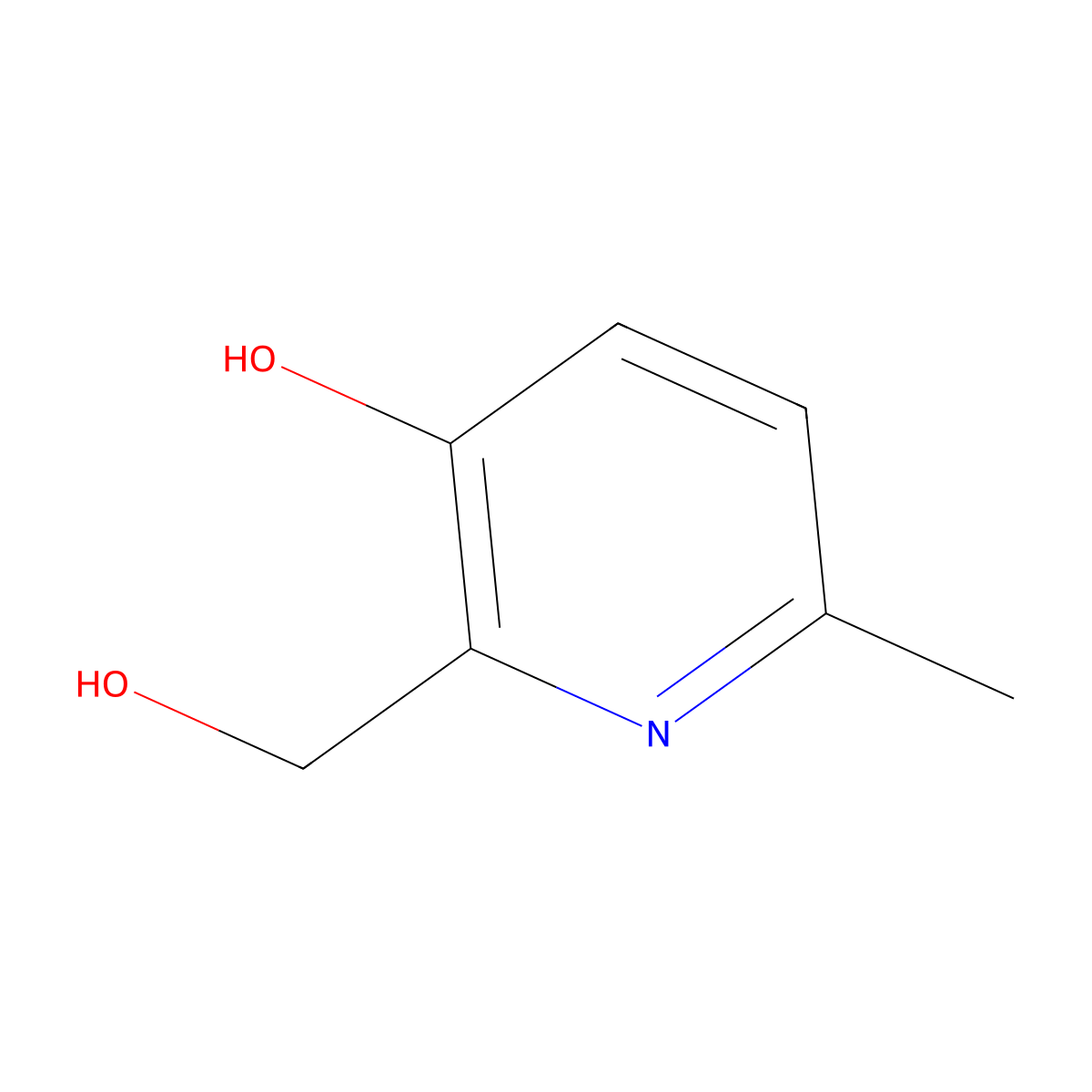 3-Hydroxy-2-hydroxymethyl-6-methylpyridine molecular structure, CAS 42097-42-7