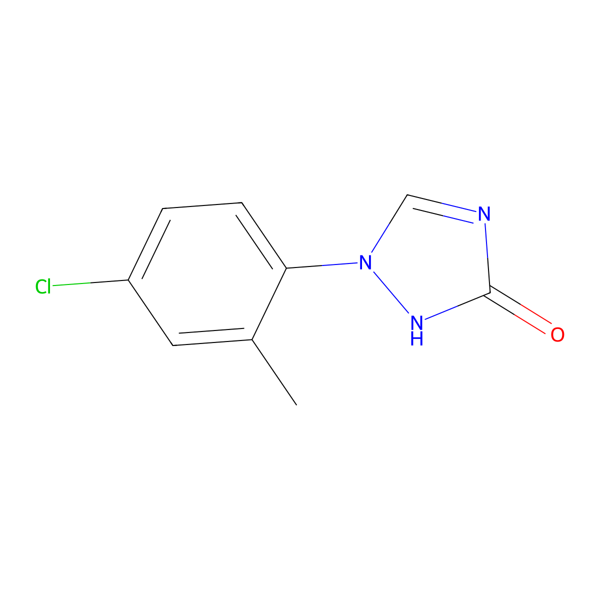 1-(4-chloro-2-methylphenyl)-2,3-dihydro-1H-1,2,4-triazol-3-one molecular structure, CAS 42097-63-2