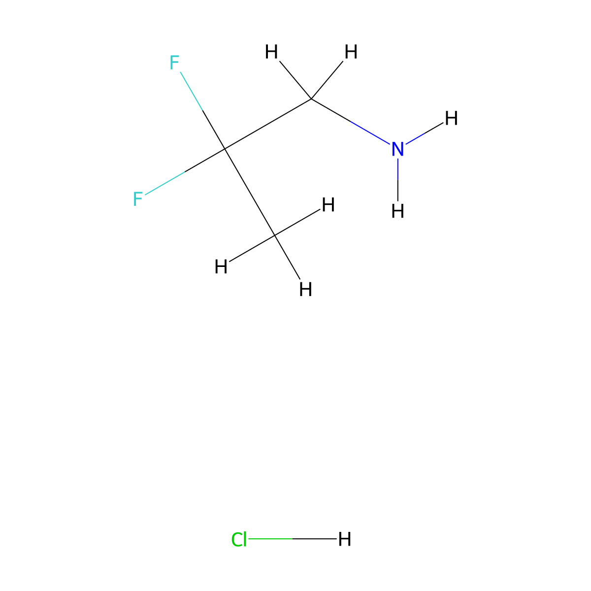 2,2-Difluoropropylamine hydrochloride molecular structure, CAS 421-00-1