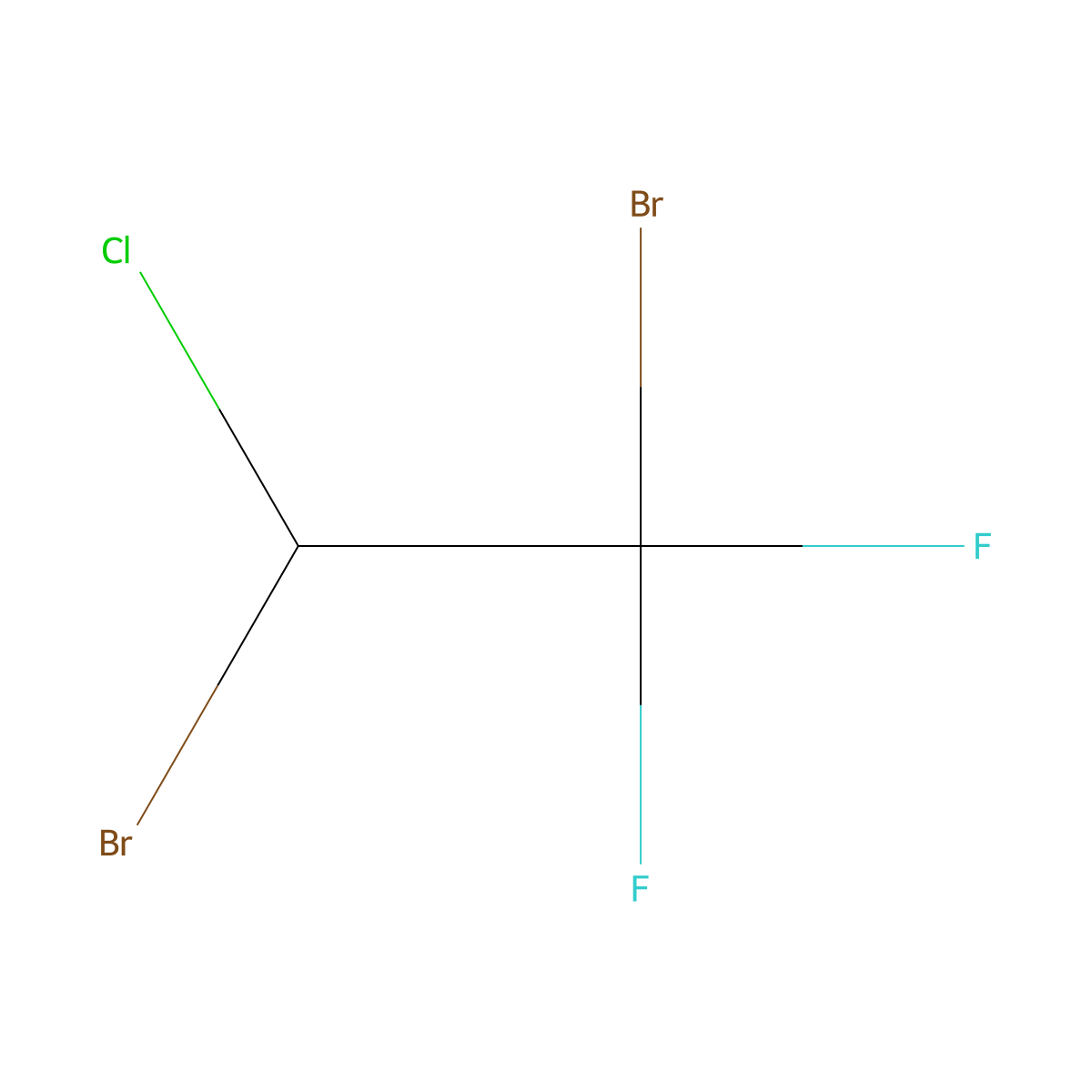 1,2-Dibromo-2-chloro-1,1-difluoroethane molecular structure, CAS 421-36-3