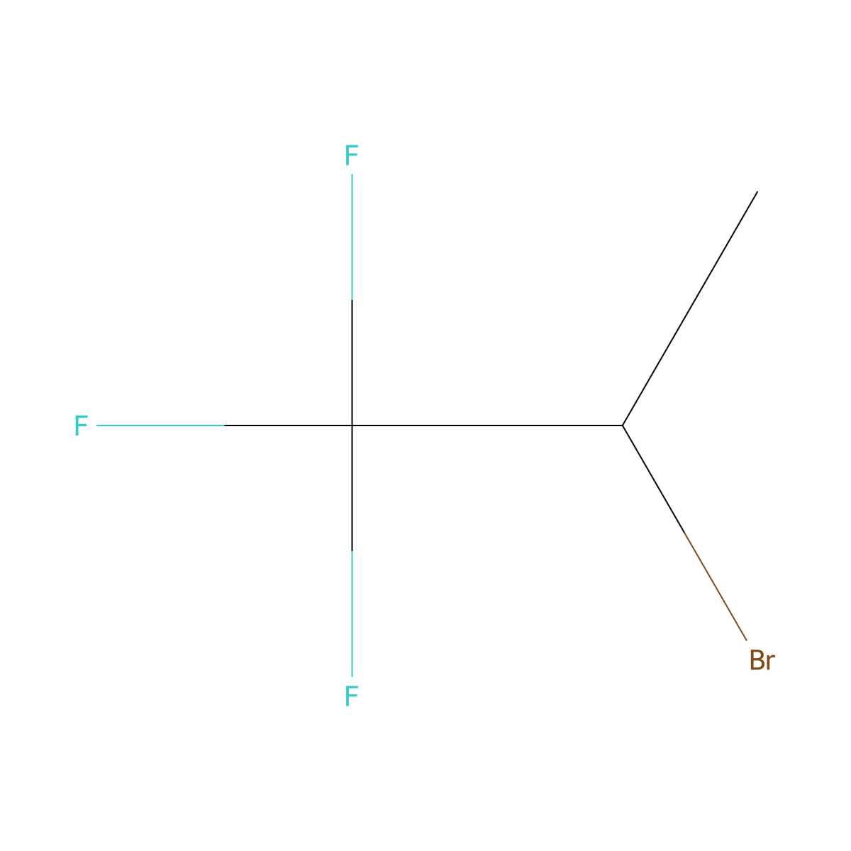 2-Bromo-1,1,1-trifluoropropane molecular structure, CAS 421-46-5