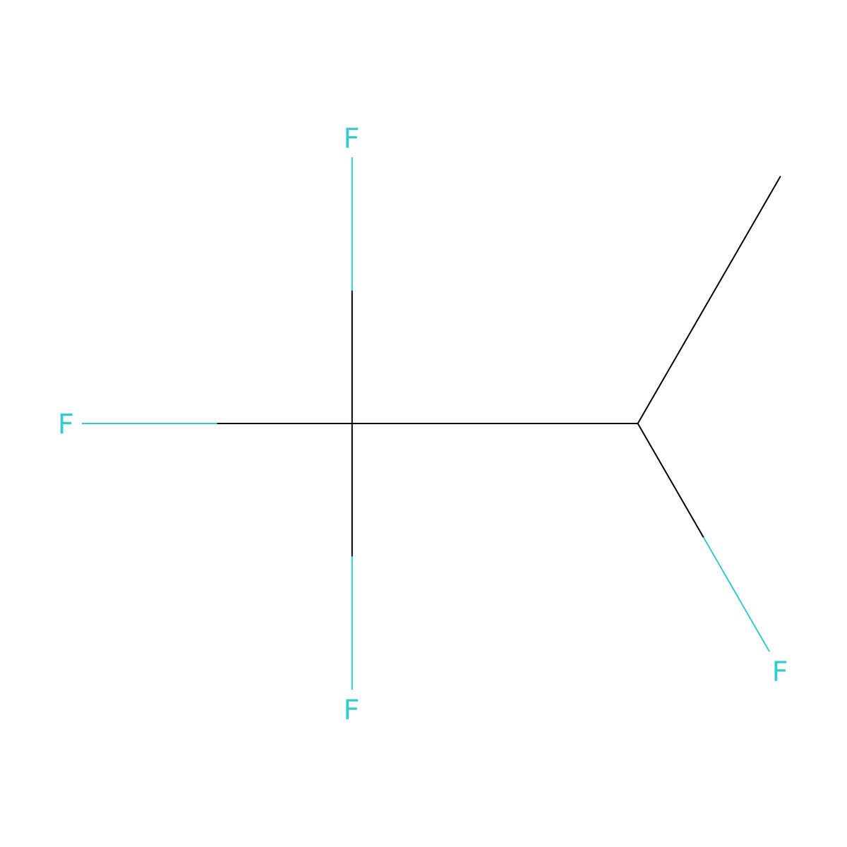 1,1,1,2-Tetrafluoropropane (FC-254eb) molecular structure, CAS 421-48-7
