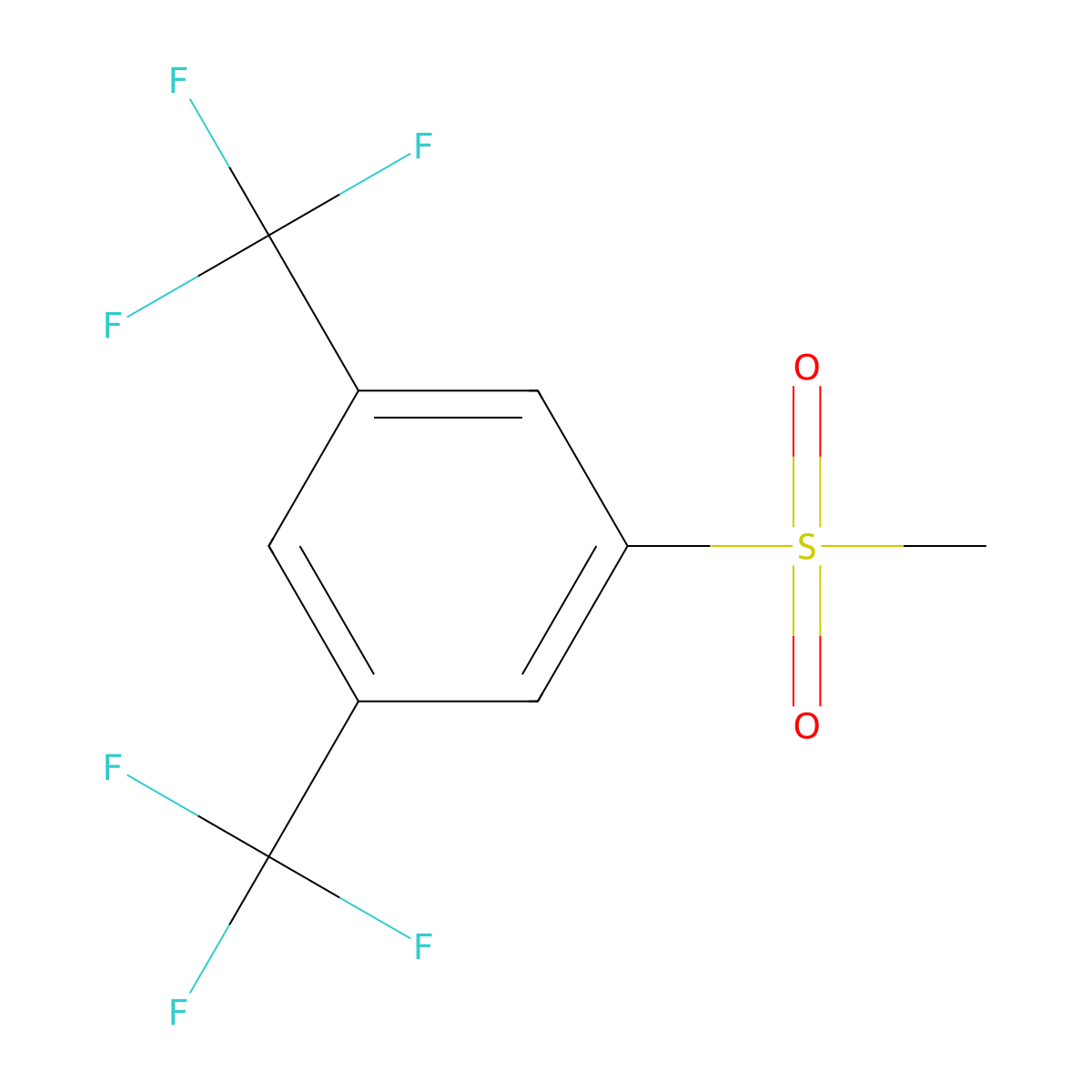 1-(Methylsulfonyl)-3,5-bis(trifluoromethyl)benzene molecular structure, CAS 4210-04-2