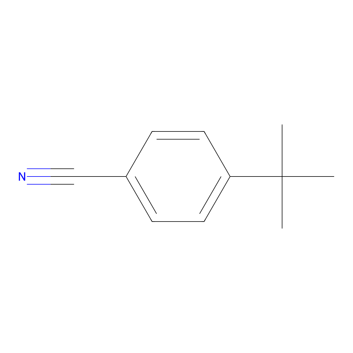 4-tert-Butylbenzonitrile molecular structure, CAS 4210-32-6