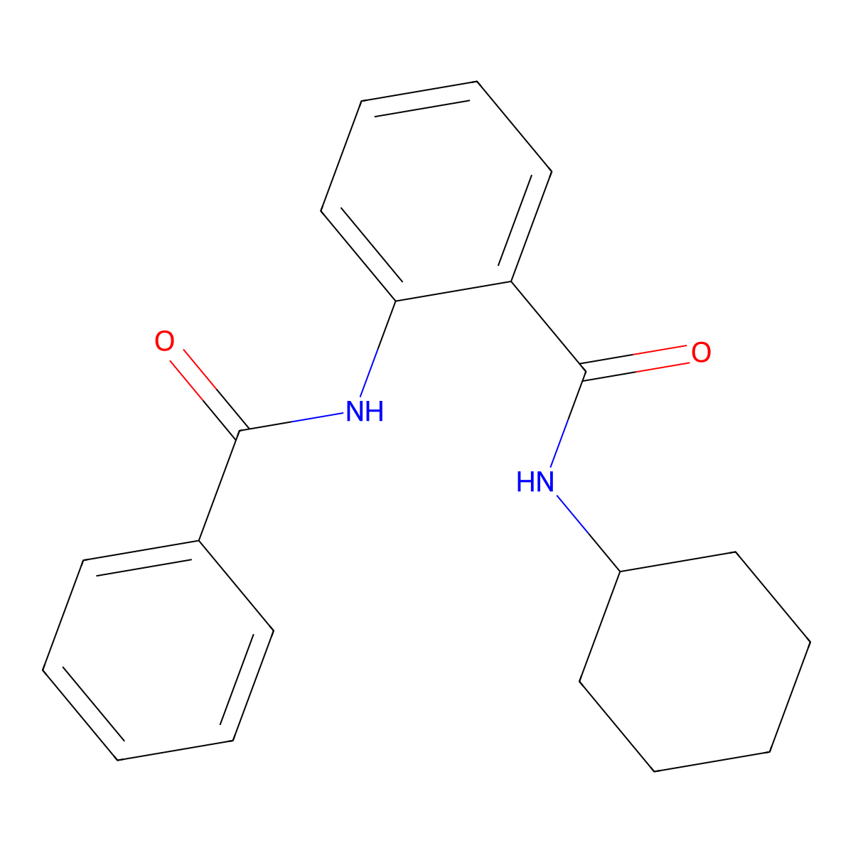 2-benzamido-N-cyclohexylbenzamide molecular structure, CAS 42103-84-4