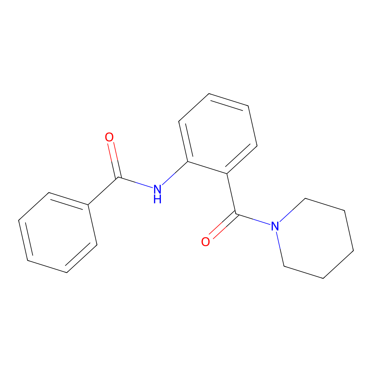 N-[2-(1-Piperidinylcarbonyl)phenyl]benzamide molecular structure, CAS 42103-86-6