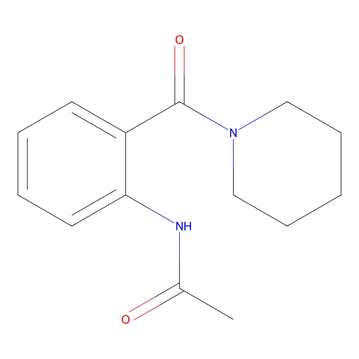 N-[2-(piperidine-1-carbonyl)phenyl]acetamide molecular structure, CAS 42103-91-3
