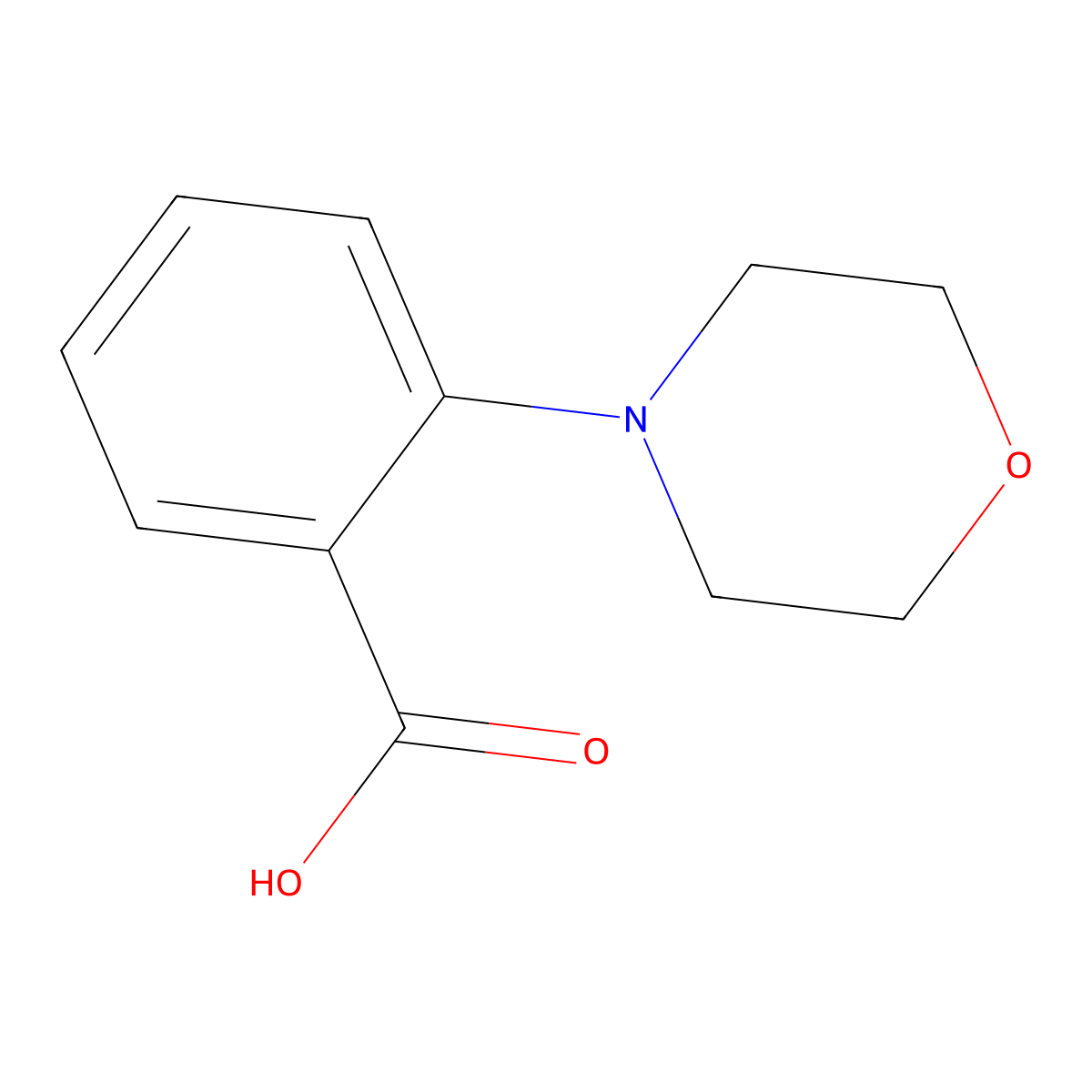 2-(Morpholin-4-yl)benzoic acid molecular structure, CAS 42106-48-9