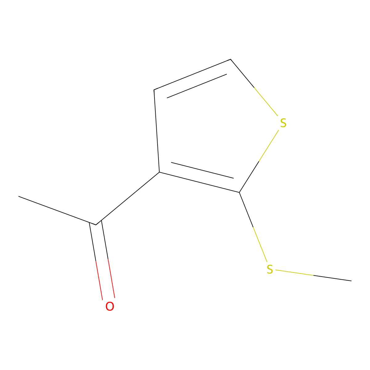 1-(2-(Methylthio)thiophen-3-yl)ethanone molecular structure, CAS 42108-16-7