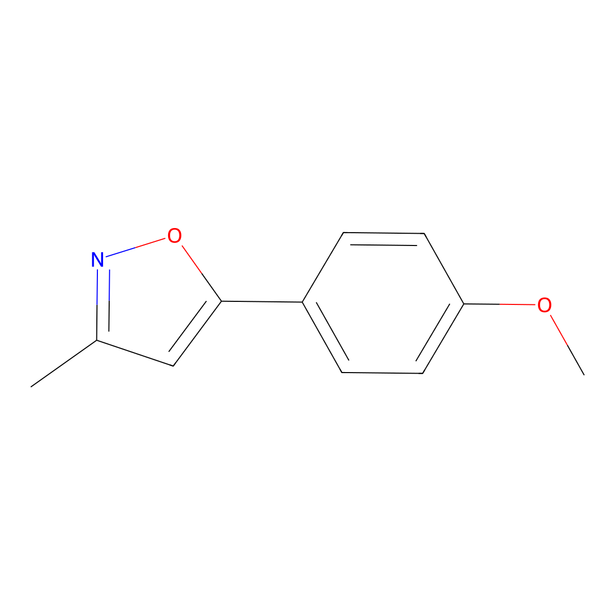 5-(4-Methoxyphenyl)-3-methylisoxazole molecular structure, CAS 4211-85-2