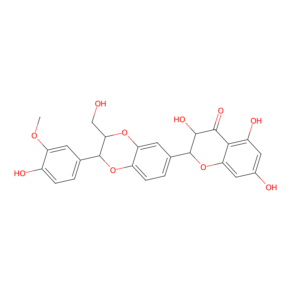 Isosilybinin molecular structure, CAS 42110-65-6