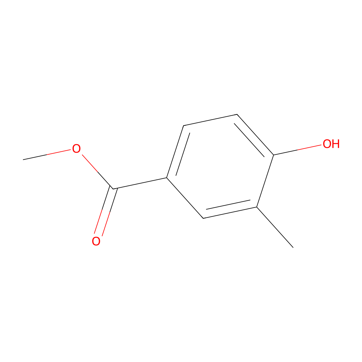 Methyl 4-hydroxy-3-methylbenzoate molecular structure, CAS 42113-13-3