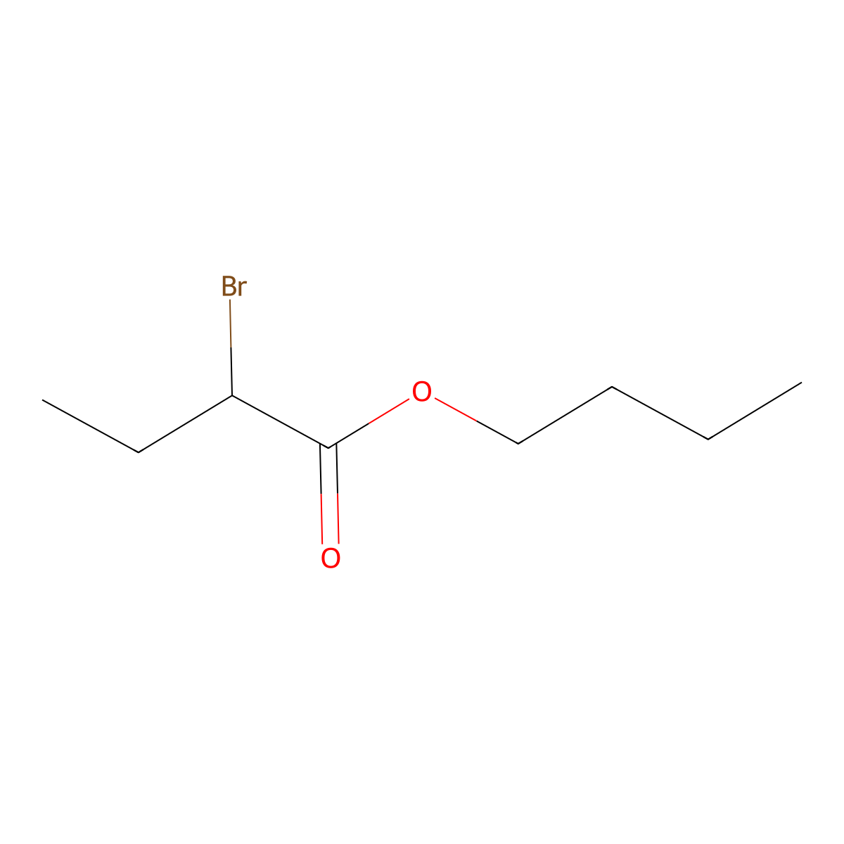 Butanoic acid, 2-bromo-, butyl ester molecular structure, CAS 42115-48-0
