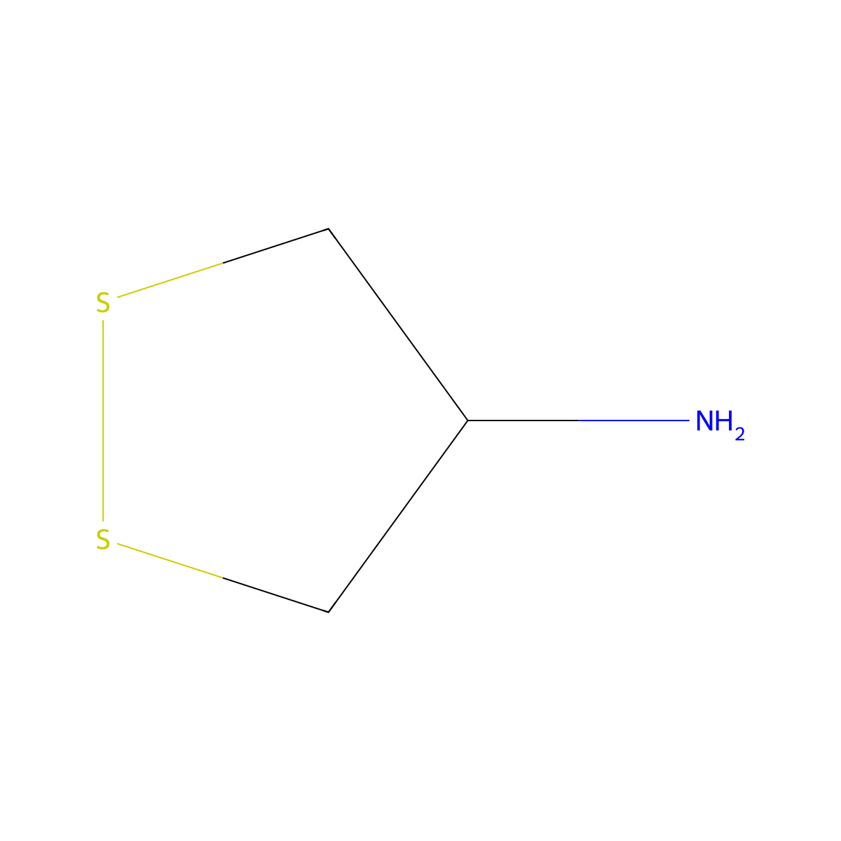 1,2-Dithiolan-4-amine molecular structure, CAS 4212-05-9
