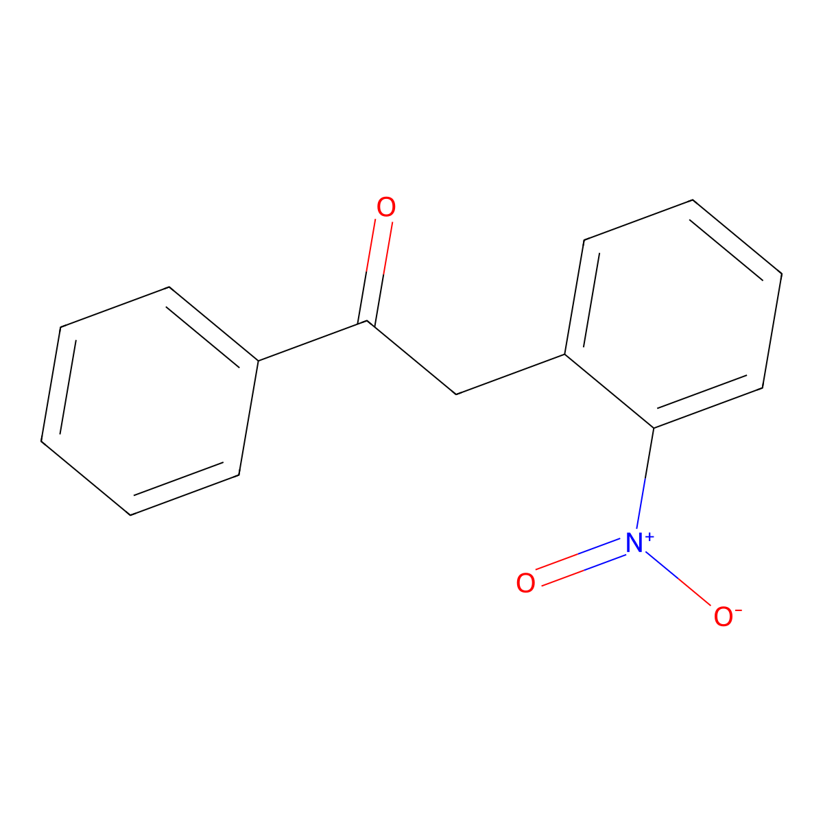 2-(2-Nitrophenyl)-1-phenylethanone molecular structure, CAS 4212-33-3