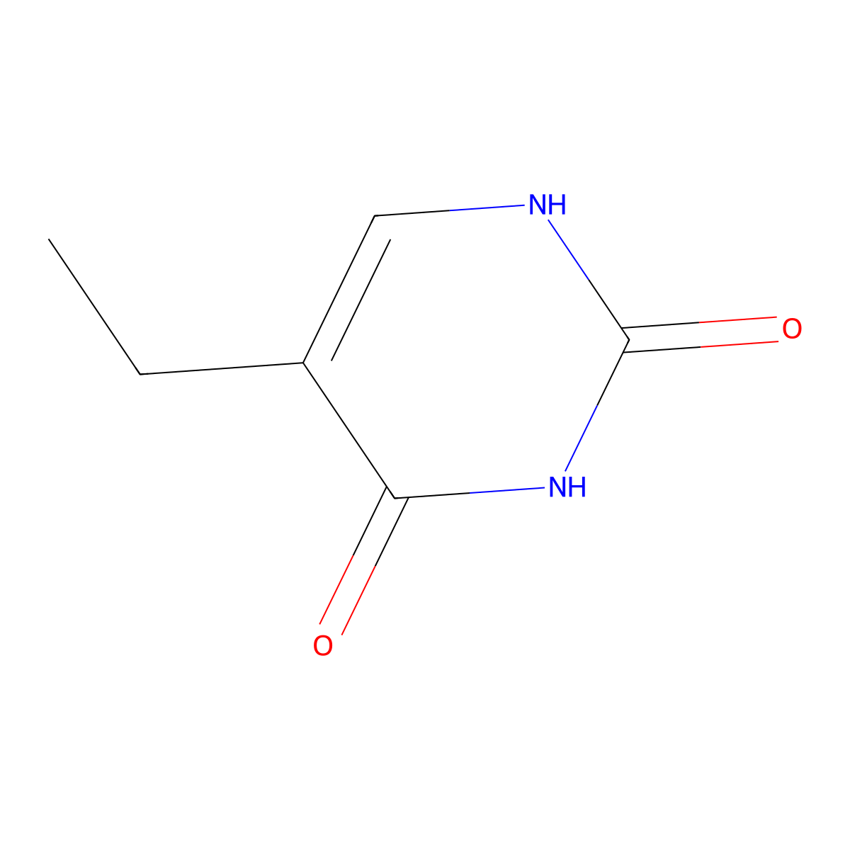 5-Ethyl-2,4(1H,3H)-pyrimidinedione molecular structure, CAS 4212-49-1