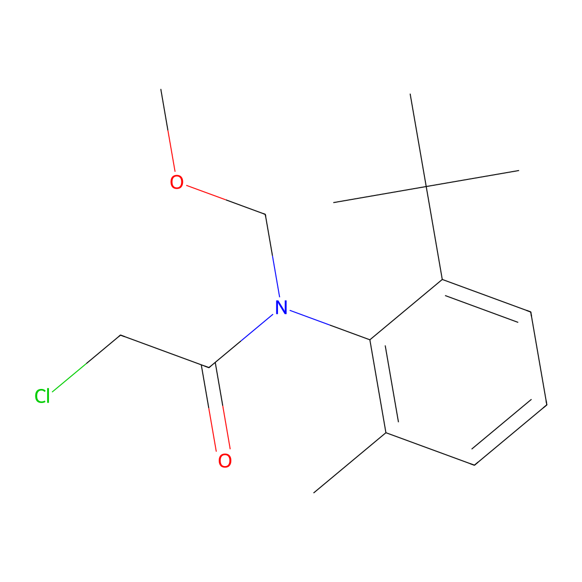N-(2-tert-butyl-6-methylphenyl)-2-chloro-N-(methoxymethyl)acetamide molecular structure, CAS 4212-91-3