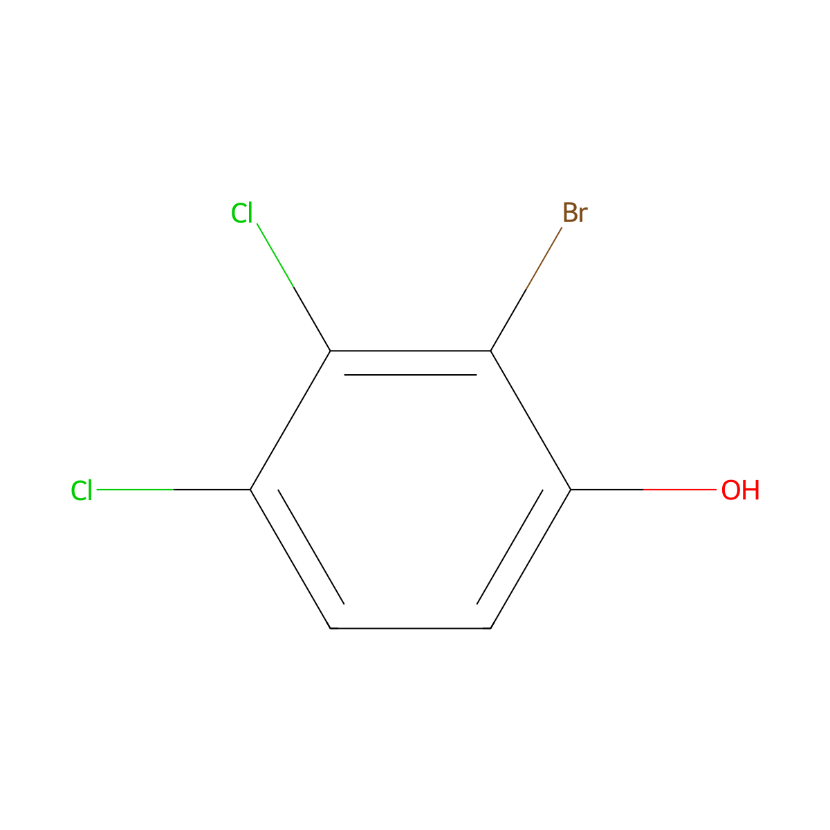Bromodichlorophenol molecular structure, CAS 42121-92-6
