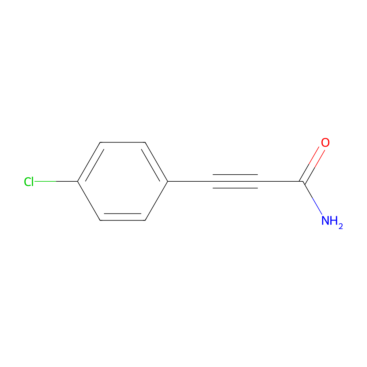 3-(4-Chlorophenyl)propiolamide molecular structure, CAS 42122-09-8