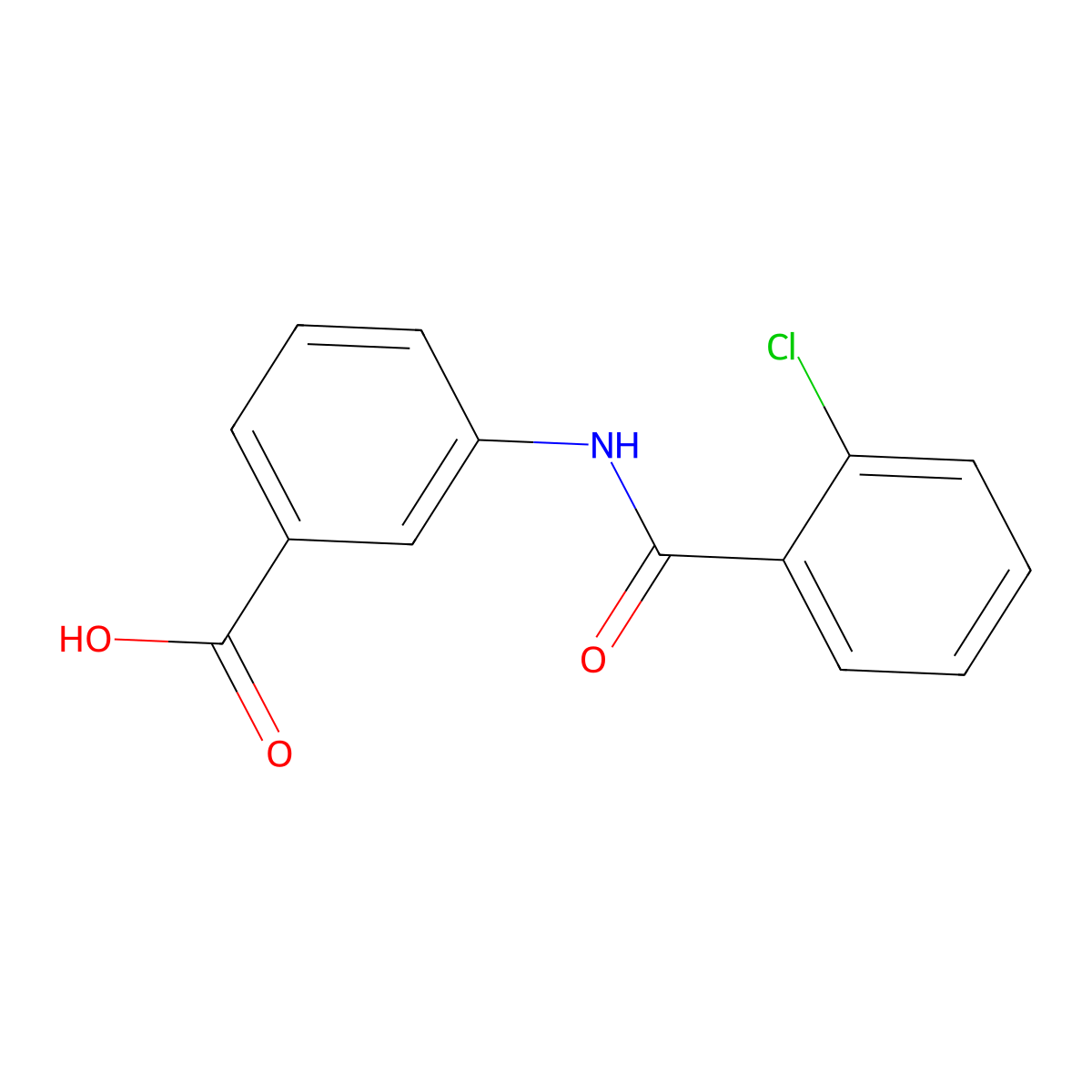 3-(2-Chlorobenzamido)benzoic acid molecular structure, CAS 42122-72-5