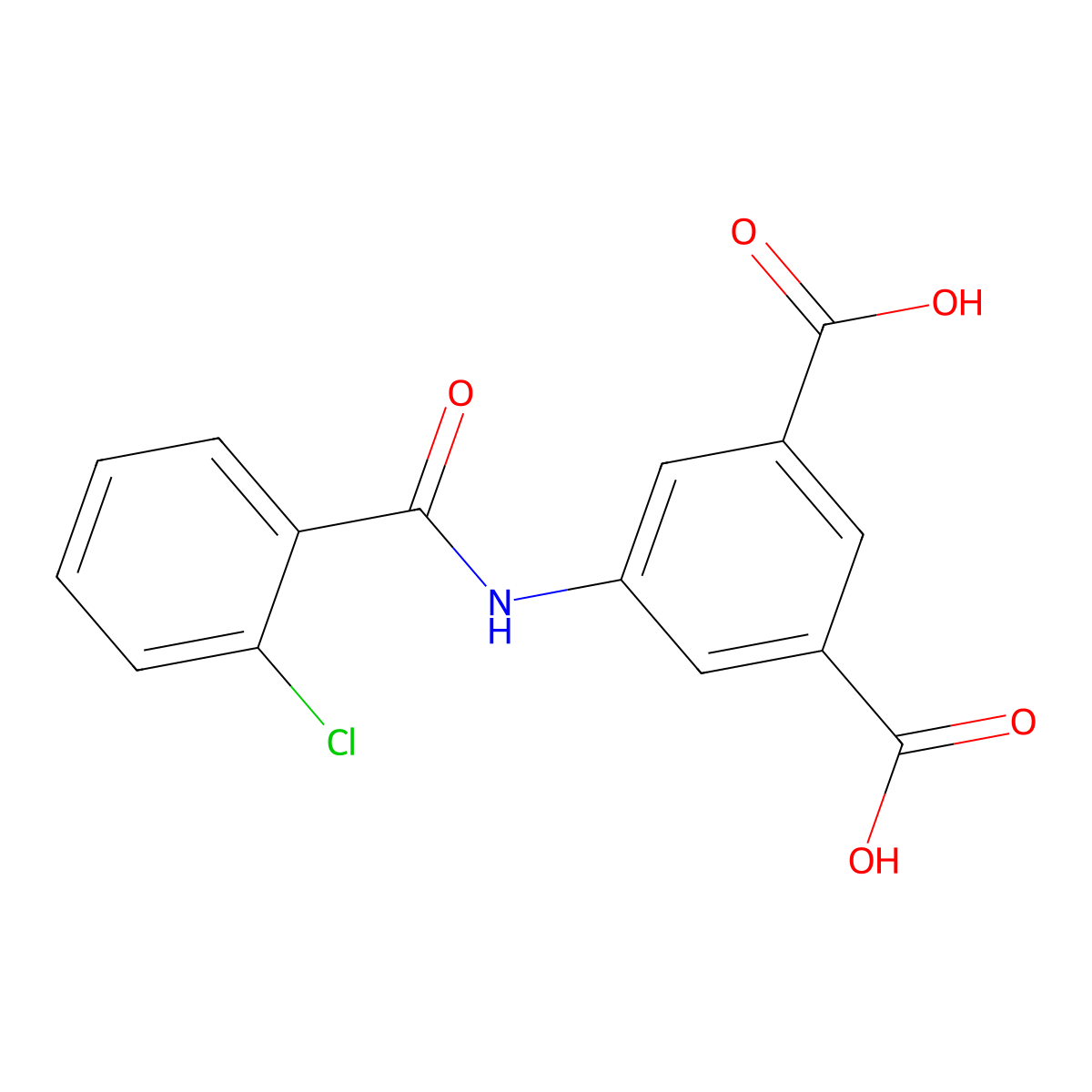 5-[(2-Chlorobenzoyl)amino]isophthalic acid molecular structure, CAS 42122-74-7