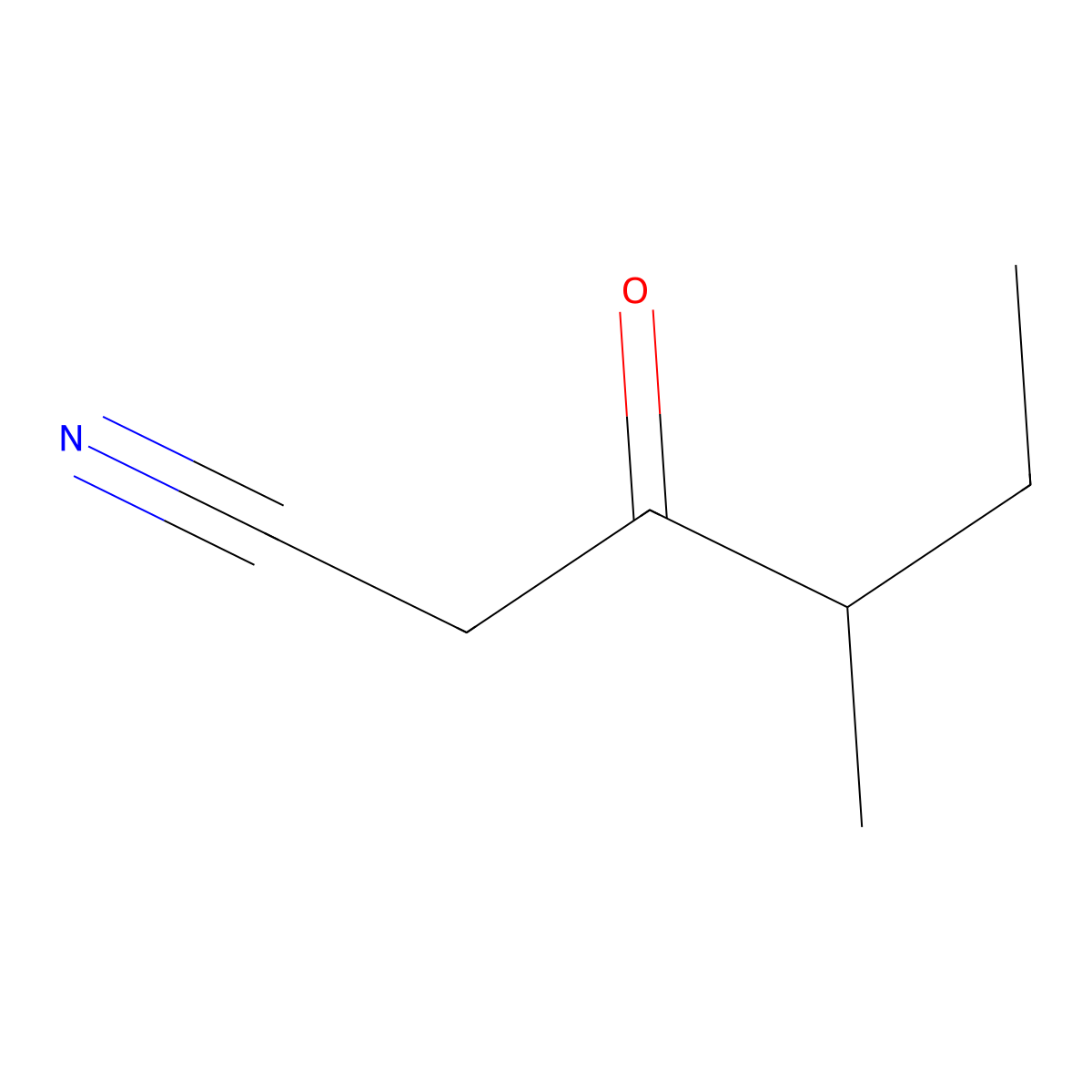 4-Methyl-3-oxohexanenitrile molecular structure, CAS 42124-66-3