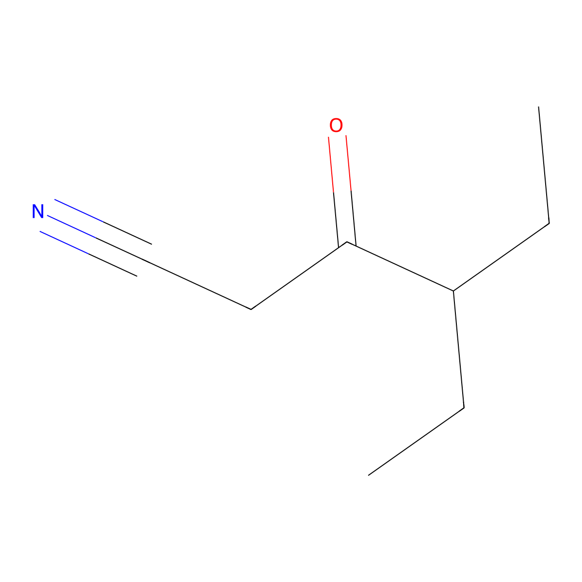 4-Ethyl-3-oxohexanenitrile molecular structure, CAS 42124-67-4