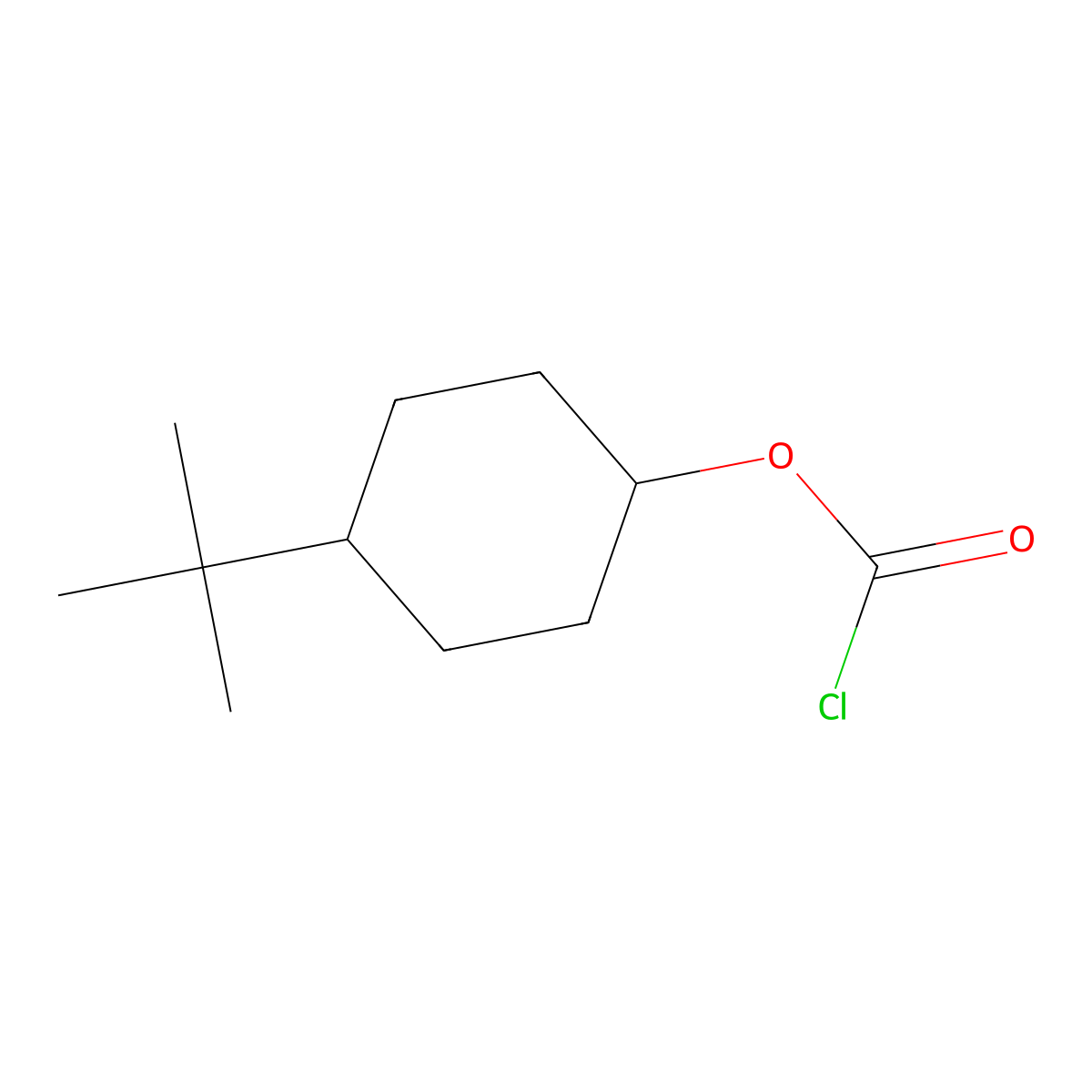 4-tert-Butylcyclohexyl chloroformate molecular structure, CAS 42125-46-2