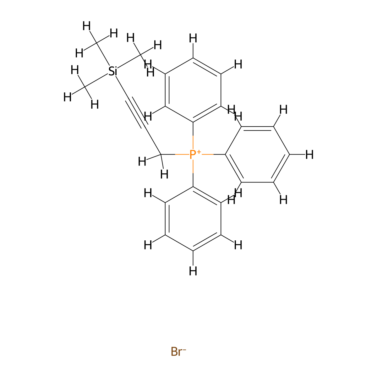 (3-Trimethylsilyl-2-propynyl)triphenylphosphonium Bromide molecular structure, CAS 42134-49-6