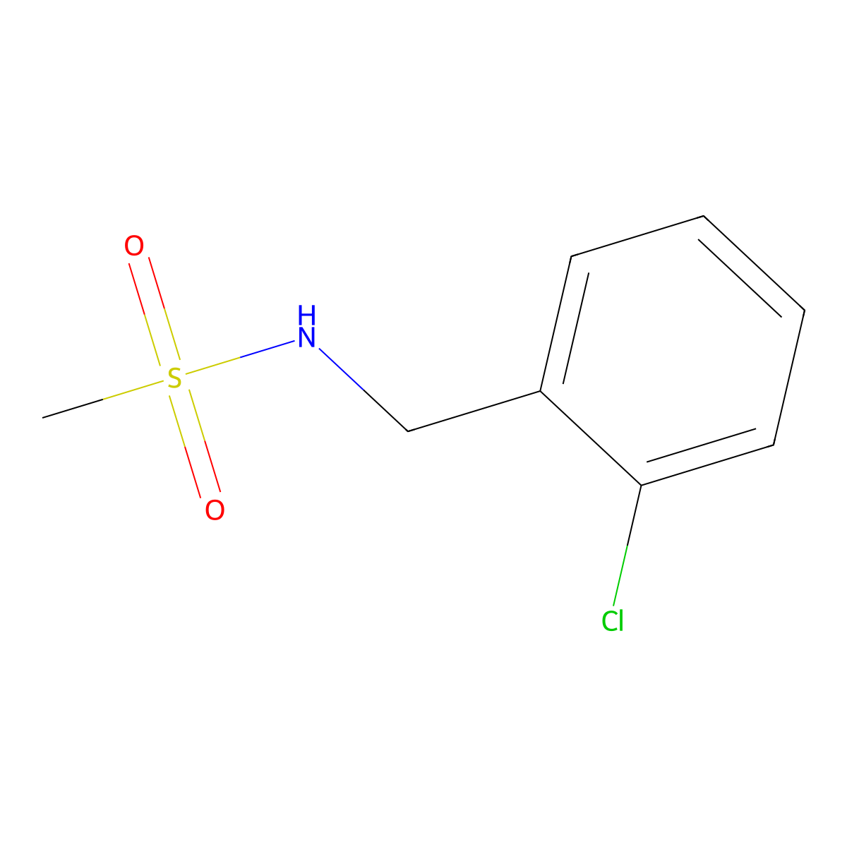 N-[(2-chlorophenyl)methyl]methanesulfonamide molecular structure, CAS 42134-77-0