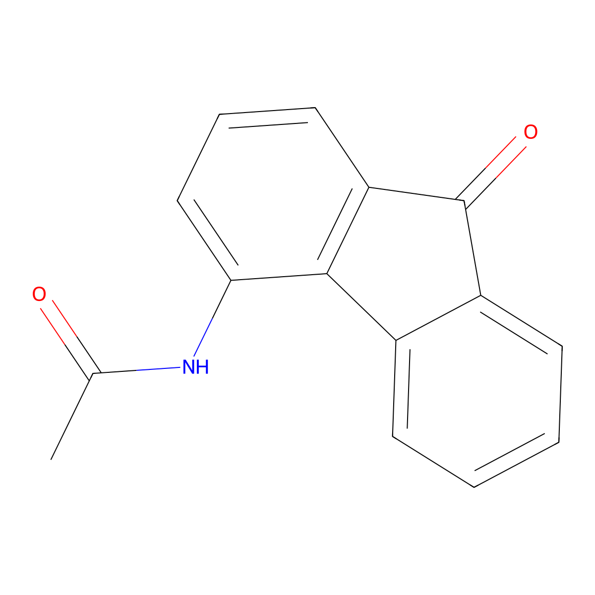 4-Acetamido-9-fluorenone molecular structure, CAS 42135-35-3