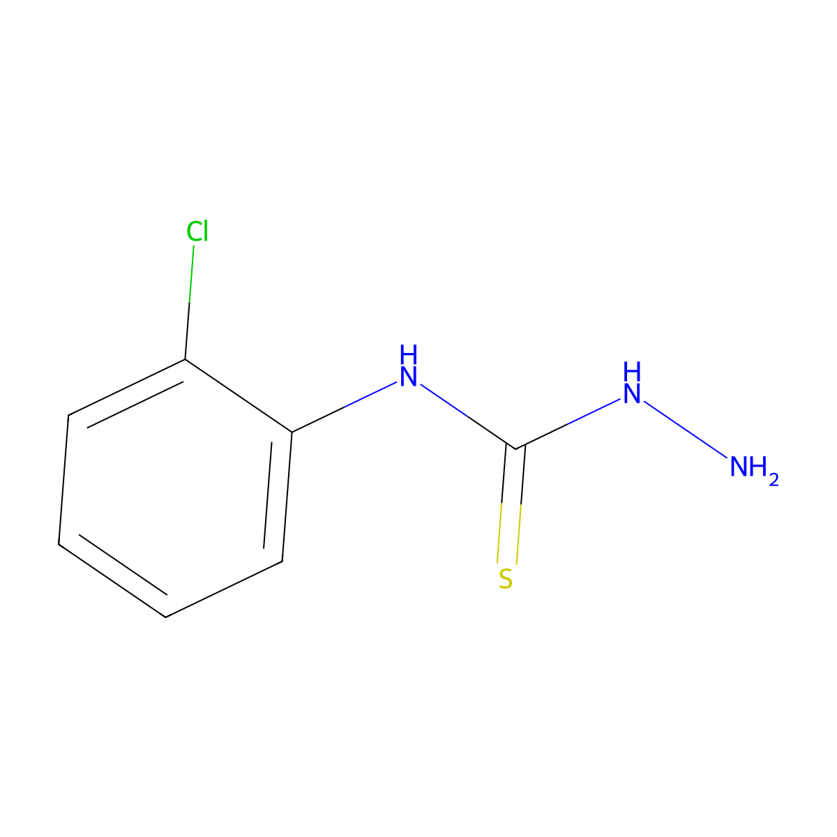 N-(2-Chlorophenyl)hydrazinecarbothioamide molecular structure, CAS 42135-75-1
