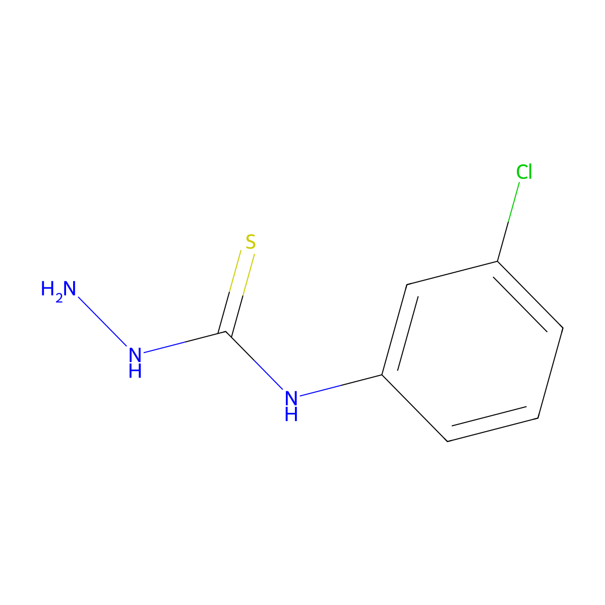 4-(3-Chlorophenyl)thiosemicarbazide molecular structure, CAS 42135-76-2