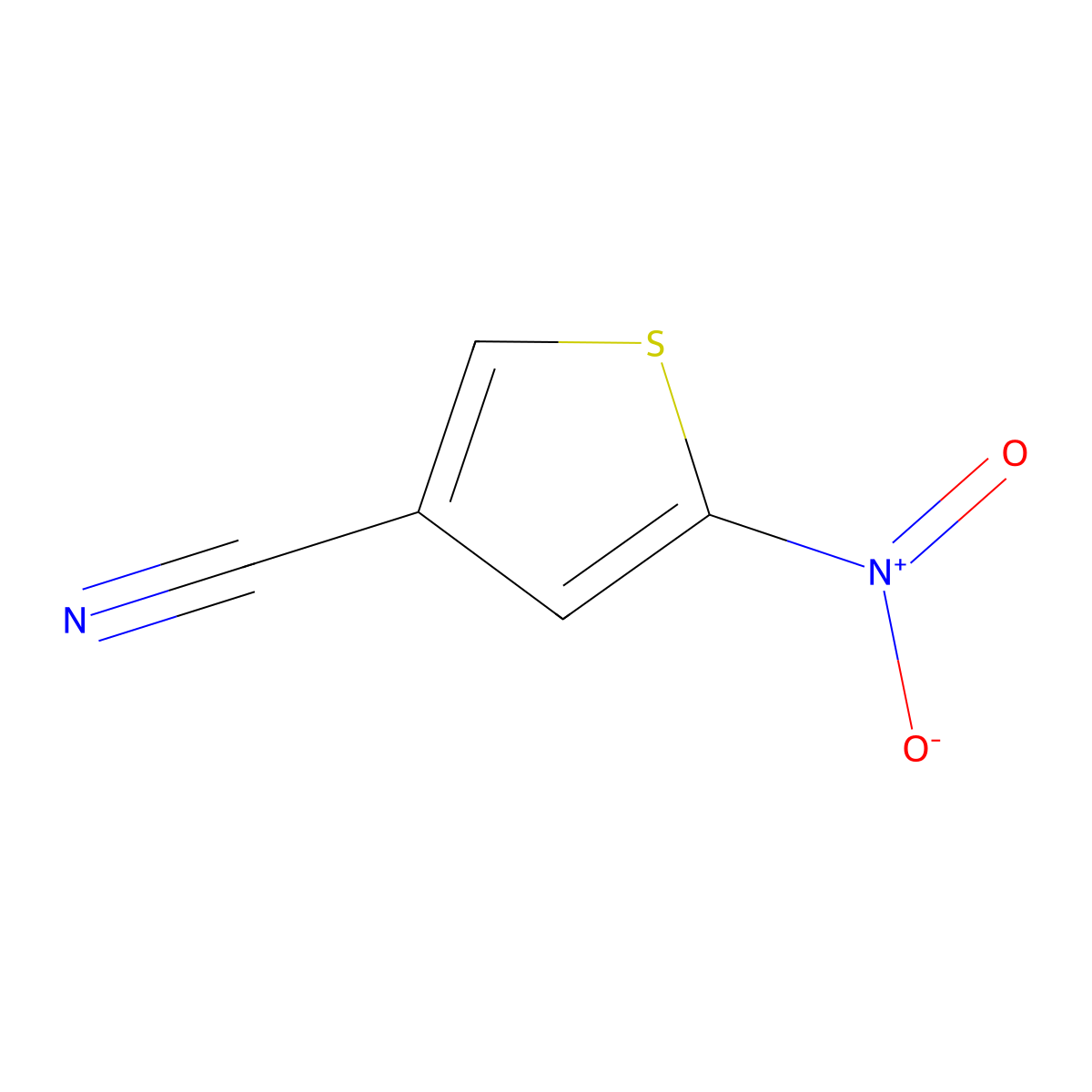 2-Nitrothiophene-4-carbonitrile molecular structure, CAS 42137-23-5