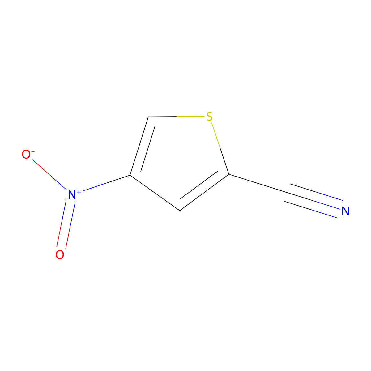 4-Nitrothiophene-2-carbonitrile molecular structure, CAS 42137-24-6
