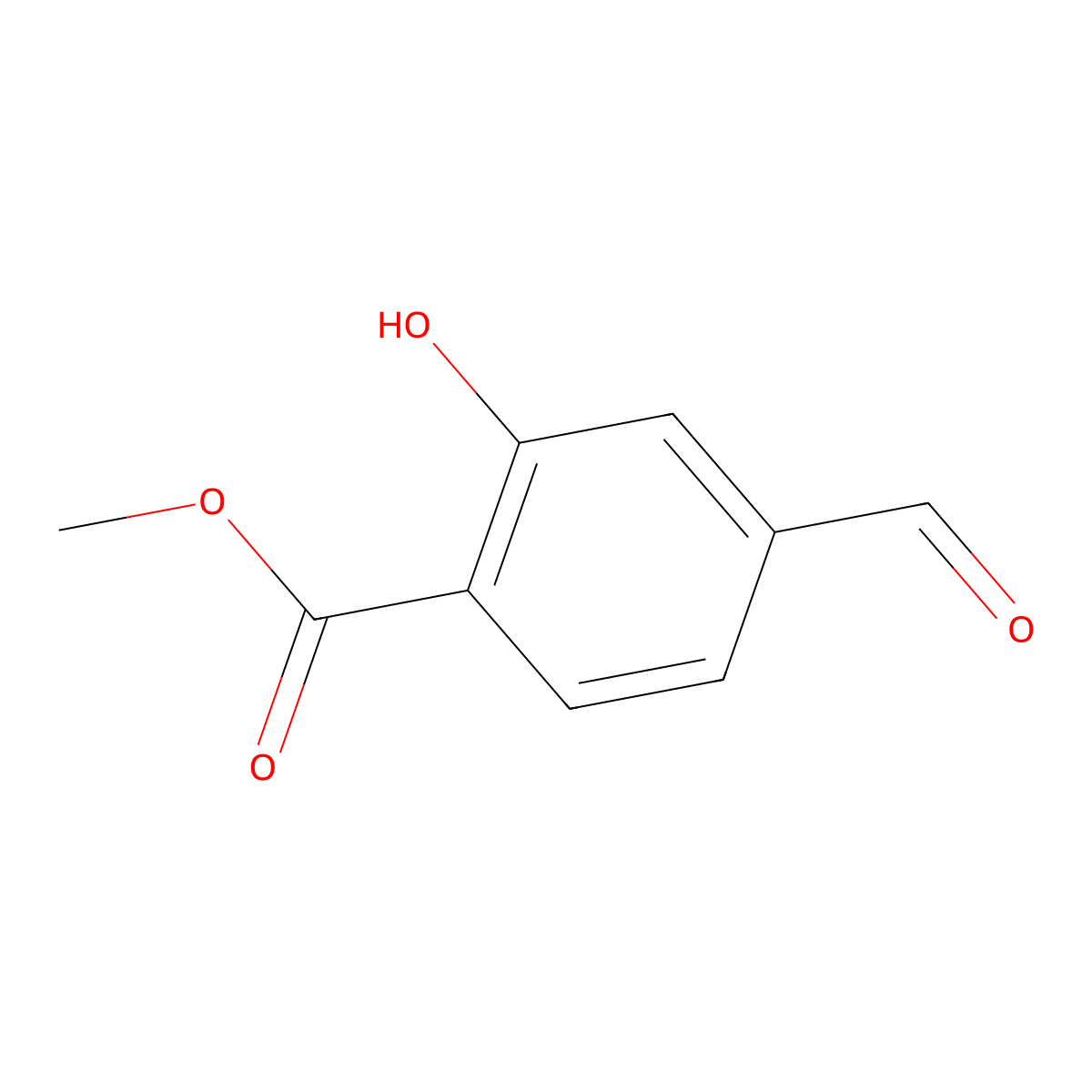 Methyl 4-formyl-2-hydroxybenzoate molecular structure, CAS 42137-51-9