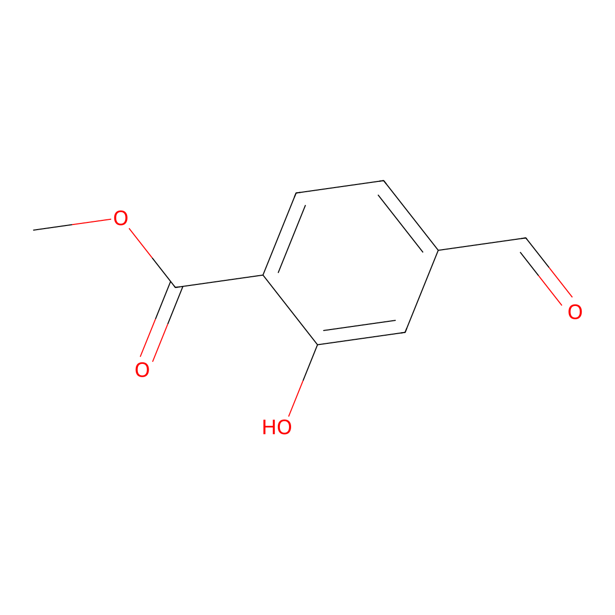 Methyl 4-formyl-2-hydroxybenzoate molecular structure, CAS 42137-51-9