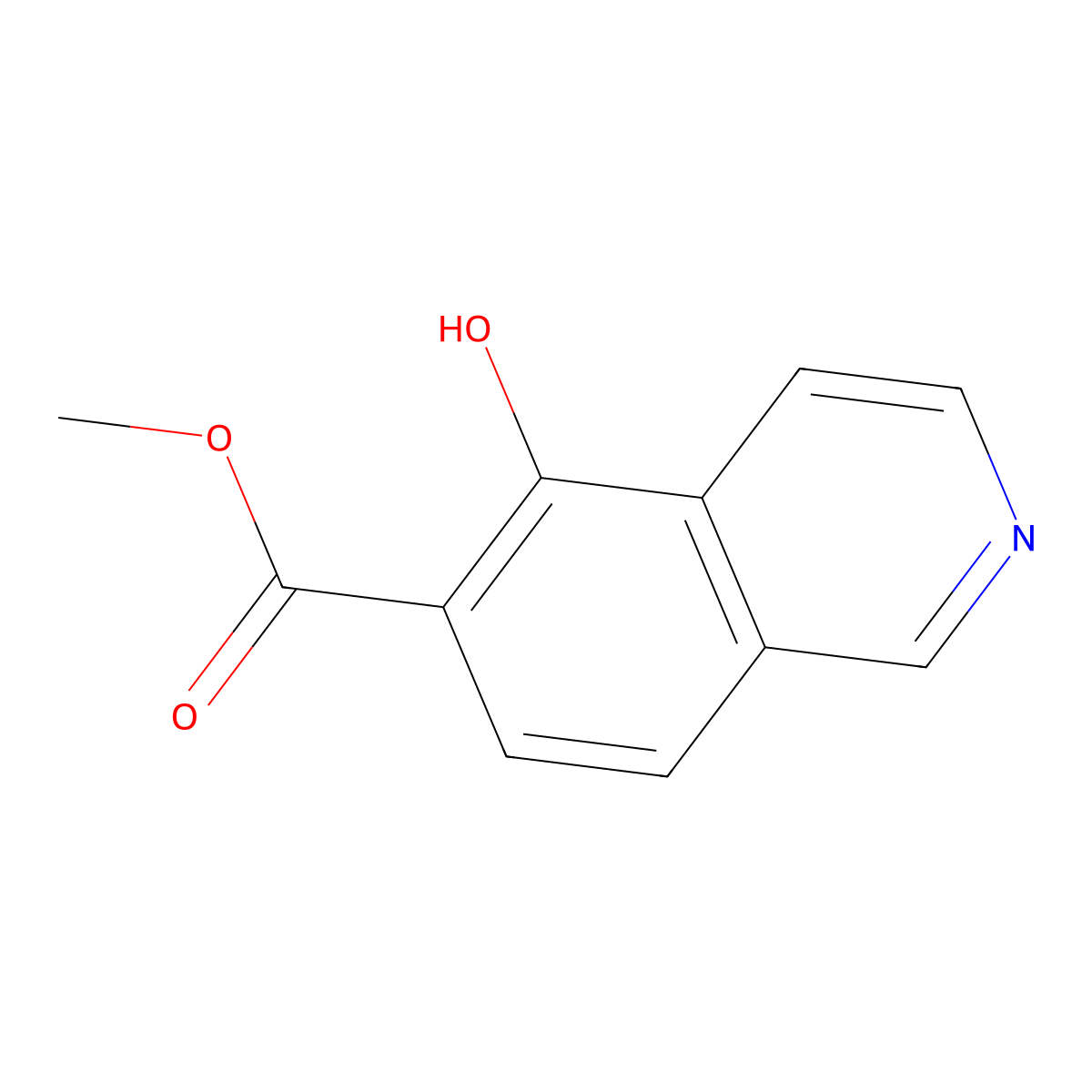 Methyl 5-hydroxyisoquinoline-6-carboxylate molecular structure, CAS 42137-54-2