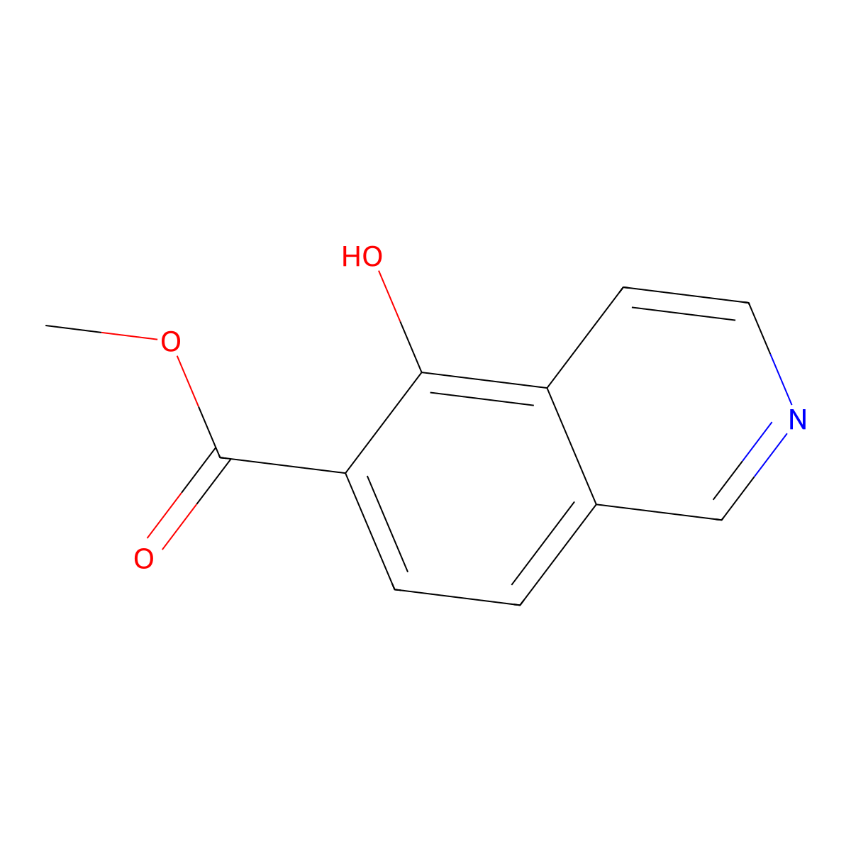 Methyl 5-hydroxyisoquinoline-6-carboxylate molecular structure, CAS 42137-54-2