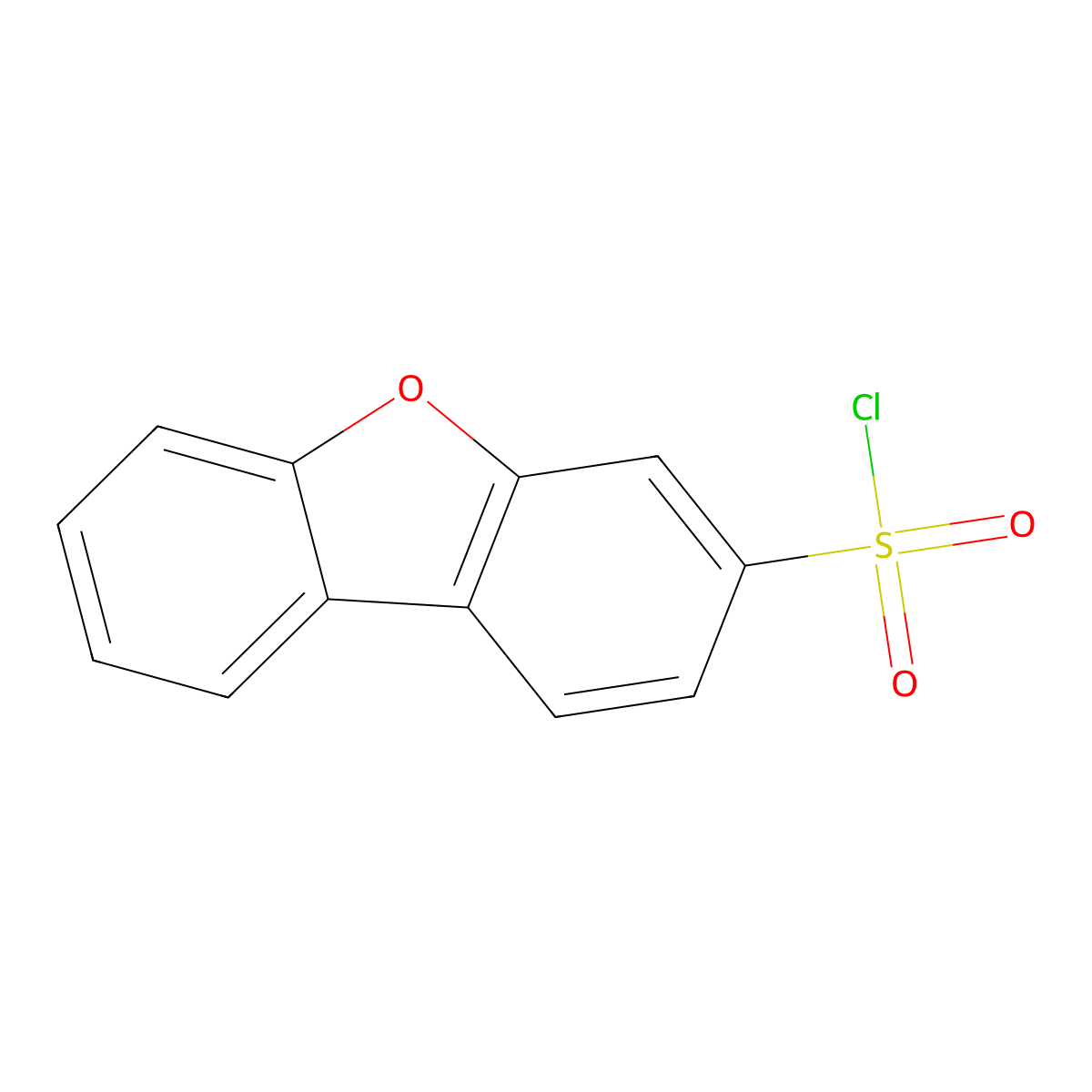 8-Oxatricyclo[7.4.0.0,2,7]trideca-1(9),2(7),3,5,10,12-hexaene-5-sulfonyl chloride molecular structure, CAS 42138-14-7