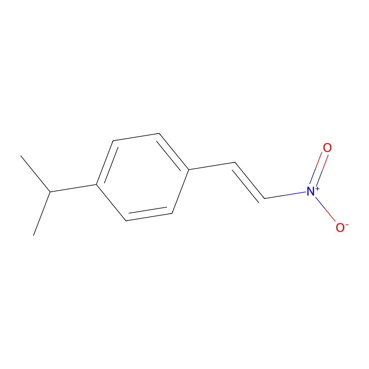 1-Isopropyl-4-(2-nitrovinyl)benzene molecular structure, CAS 42139-37-7