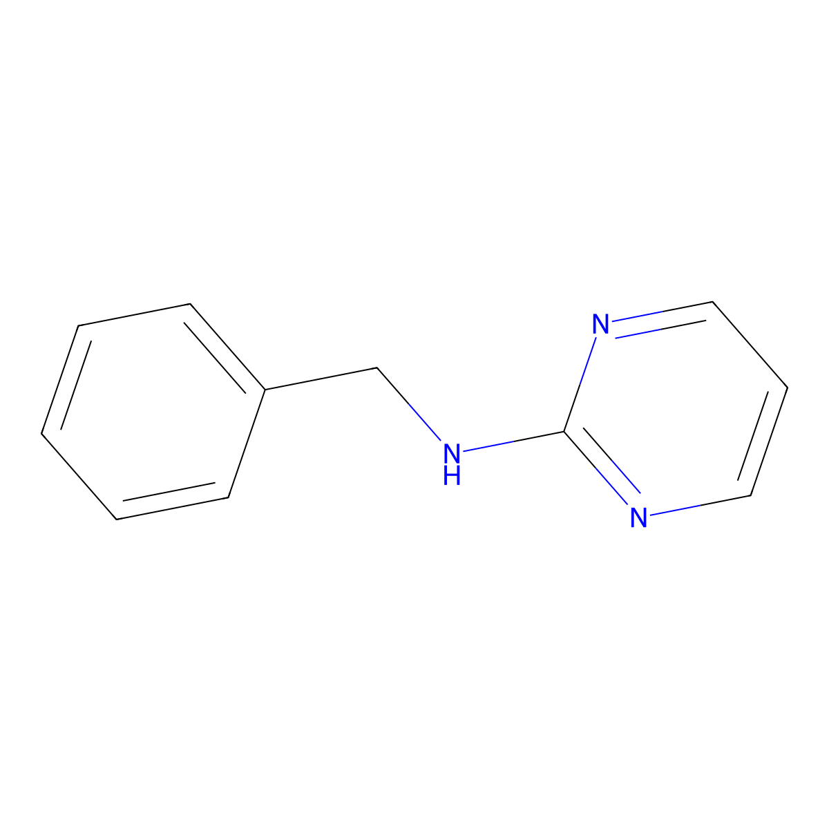 N-benzylpyrimidin-2-amine molecular structure, CAS 4214-59-9